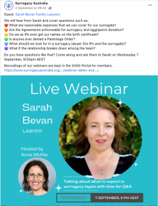 Surrogacy Australia talks with Sarah Bevan about Surrogacy in Australia