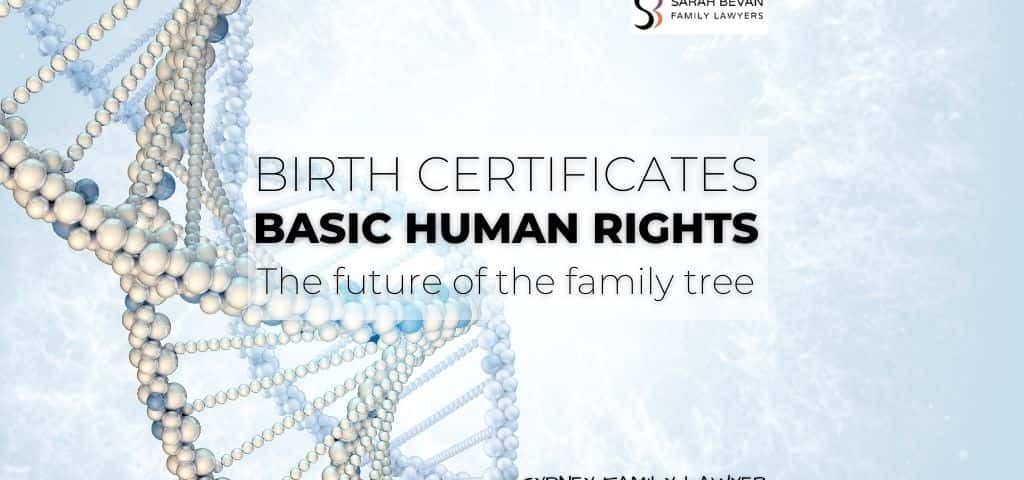 Birth certificate DNA and family law - SB Family Lawyers