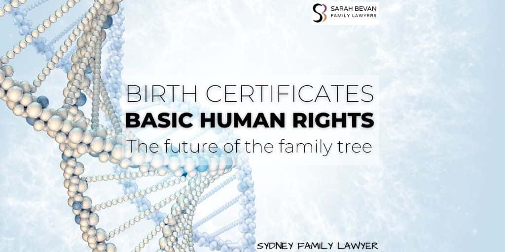 Birth certificate DNA and family law - SB Family Lawyers